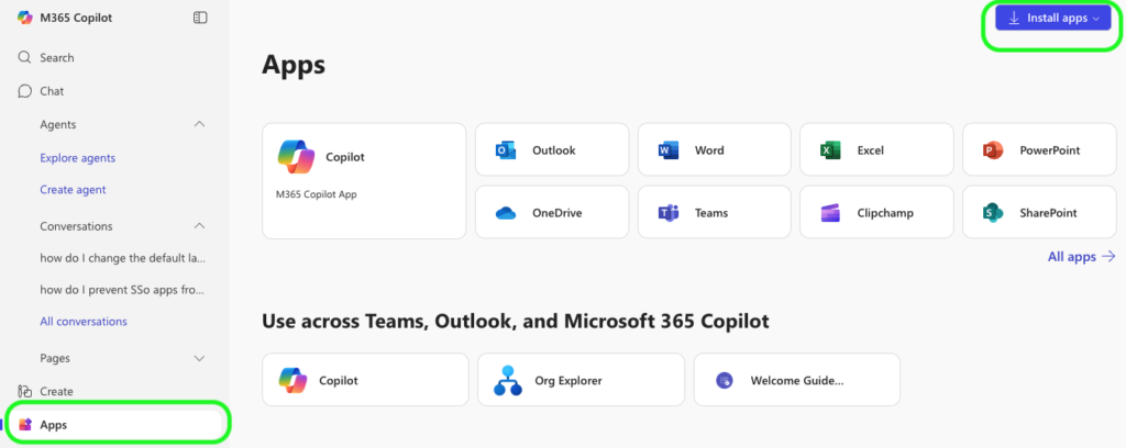 Office.com App page